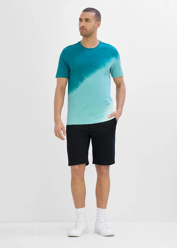 Stretchiga shorts med res&aring;rmidja, Regular Fit, bonprix