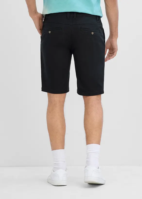 Stretchiga shorts med res&aring;rmidja, Regular Fit, bonprix