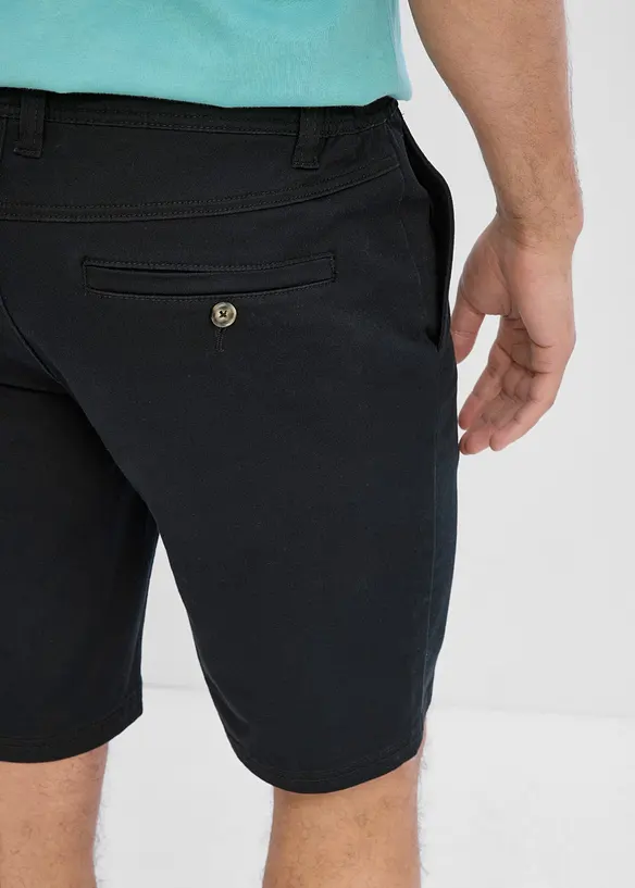 Stretchiga shorts med res&aring;rmidja, Regular Fit, bonprix