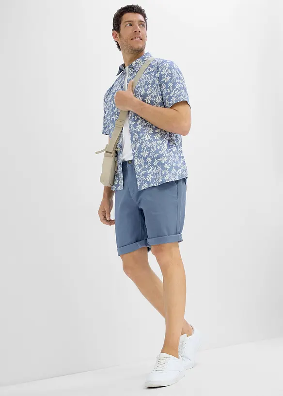 Stretchiga shorts med res&aring;rmidja, Regular Fit, bonprix