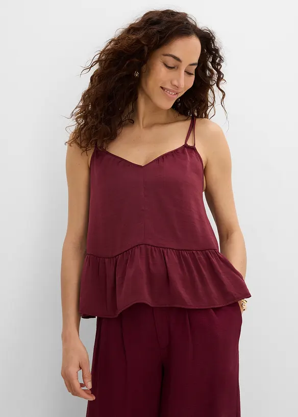 Linne av satin med mjukt fall, bonprix