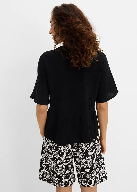 Blustopp av luftig muslin, bonprix