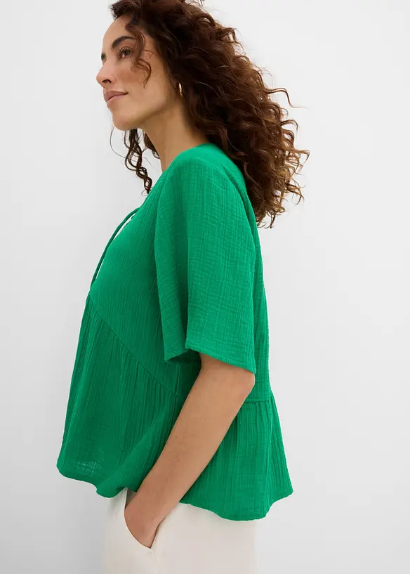Blustopp av luftig muslin, bonprix