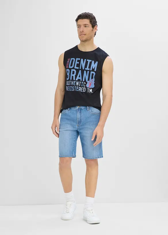 Tunna jeansshorts med res&aring;rmidja (2-pack) Regular Fit, bonprix