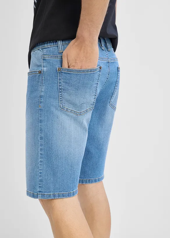 Tunna jeansshorts med res&aring;rmidja (2-pack) Regular Fit, bonprix