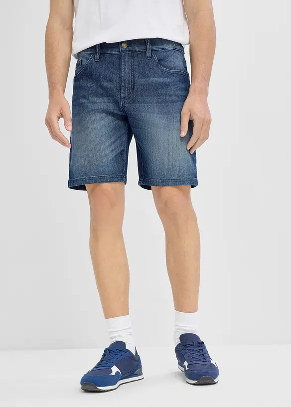 Tunna jeansshorts med res&aring;rmidja, Relaxed Fit, bonprix