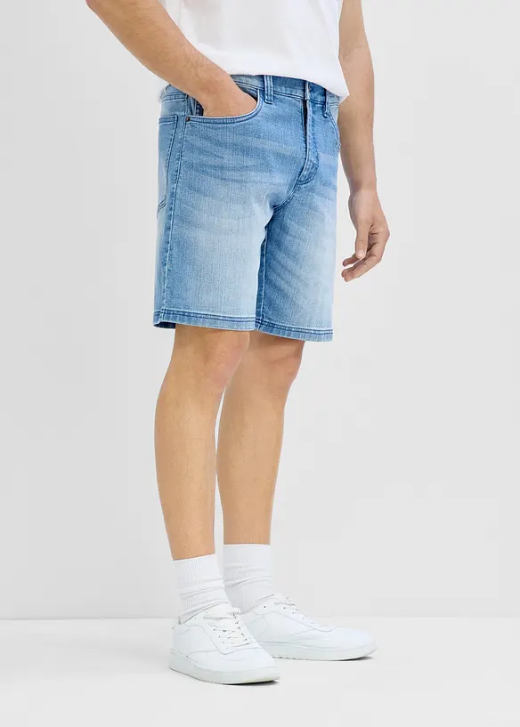 Tunna jeansshorts med res&aring;rmidja, Relaxed Fit, bonprix