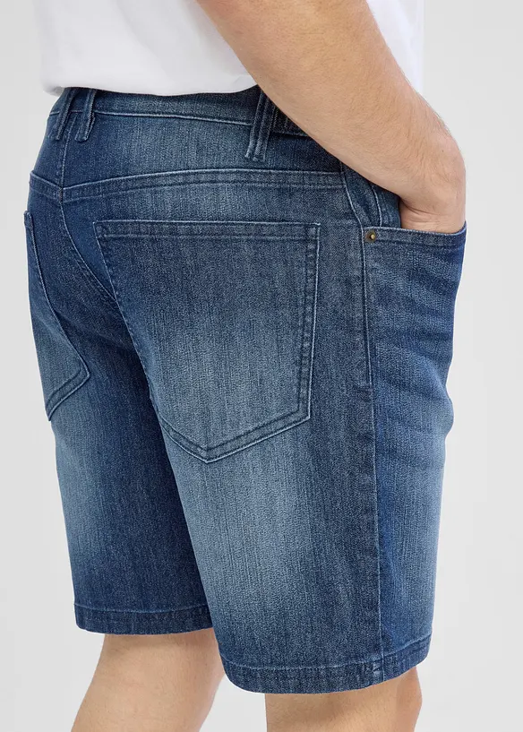 Tunna jeansshorts med res&aring;rmidja, Relaxed Fit, bonprix