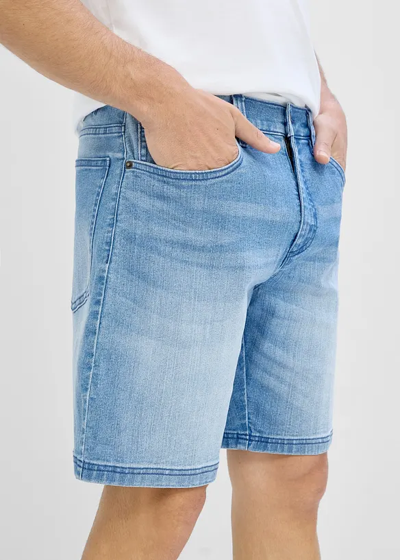 Tunna jeansshorts med res&aring;rmidja, Relaxed Fit, bonprix