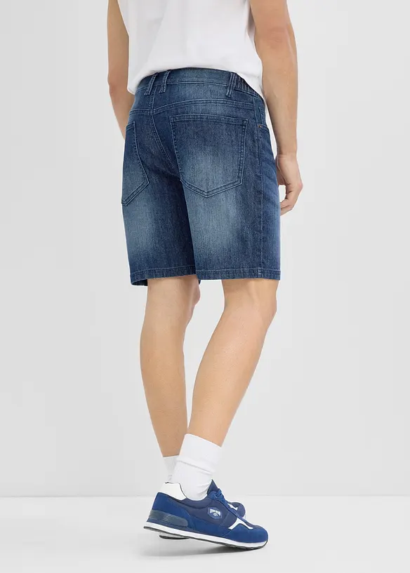 Tunna jeansshorts med res&aring;rmidja, Relaxed Fit, bonprix