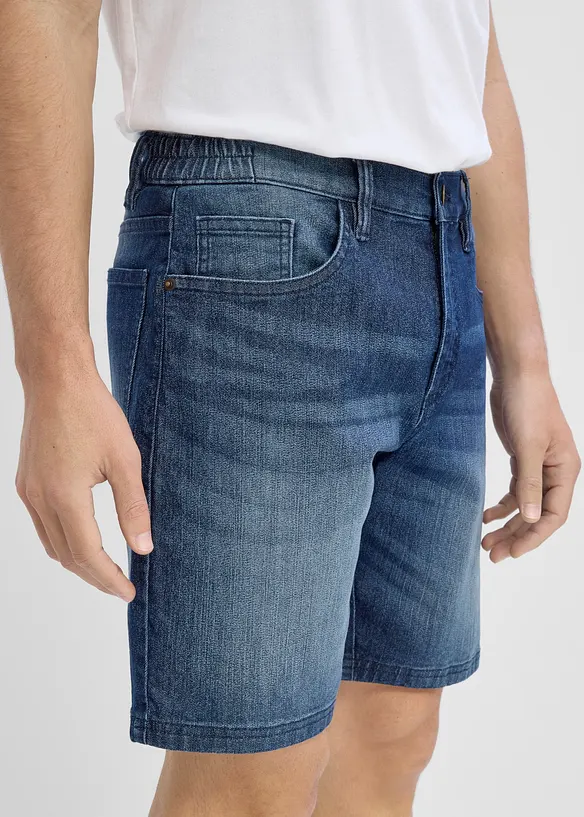 Tunna jeansshorts med res&aring;rmidja, Relaxed Fit, bonprix