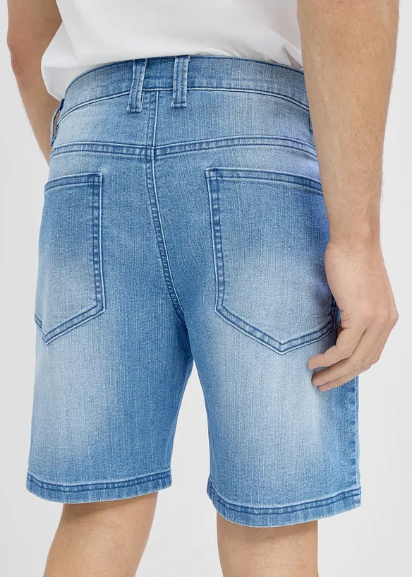 Tunna jeansshorts med res&aring;rmidja, Relaxed Fit, bonprix