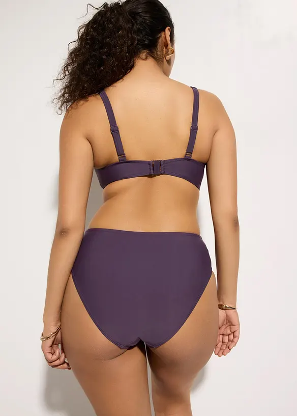 Minimizer-bikini och bikinibyxa med h&ouml;g midja och l&auml;tt formande effekt (2 delar), bonprix