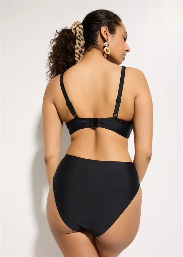 Minimizer-bikini och bikinibyxa med h&ouml;g midja och l&auml;tt formande effekt (2 delar), bonprix