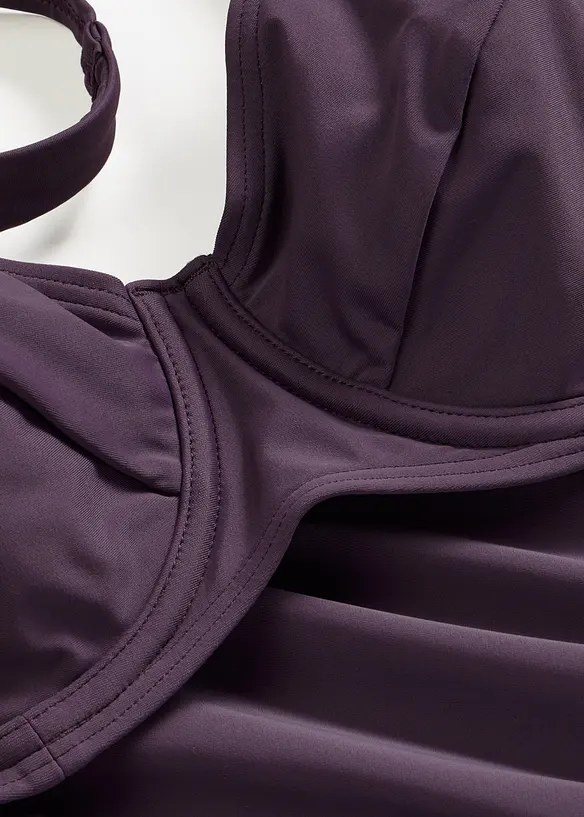 Minimizer-bikini och bikinibyxa med h&ouml;g midja och l&auml;tt formande effekt (2 delar), bonprix
