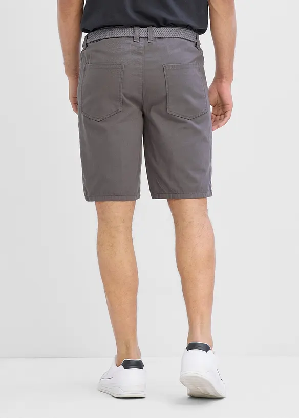 Stretchiga shorts med res&aring;rmidja och sk&auml;rp, Regular Fit, bonprix