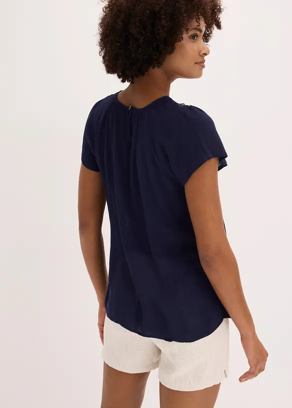 Blus av ren viskos, bonprix