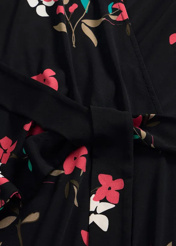 Jerseykl&auml;nning med omlottlook, bonprix