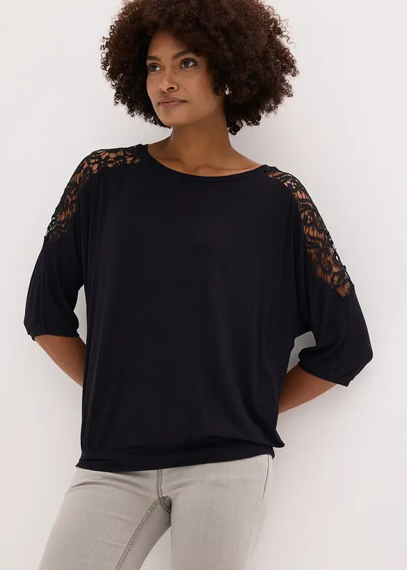 Oversizetopp av viskosmix, bonprix