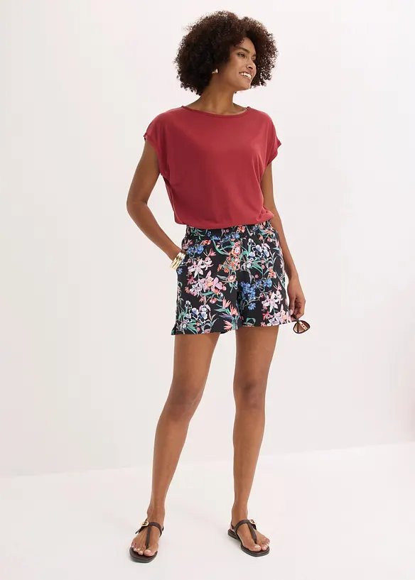 Jerseyshorts i elastisk bomullsmix (2-pack), bonprix