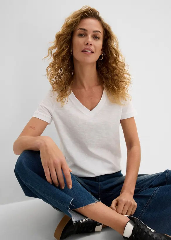 T-shirt i ren bomull, bonprix