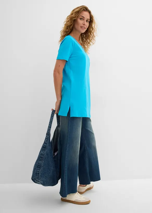 L&aring;ng topp med V-ringning (2-pack), bonprix