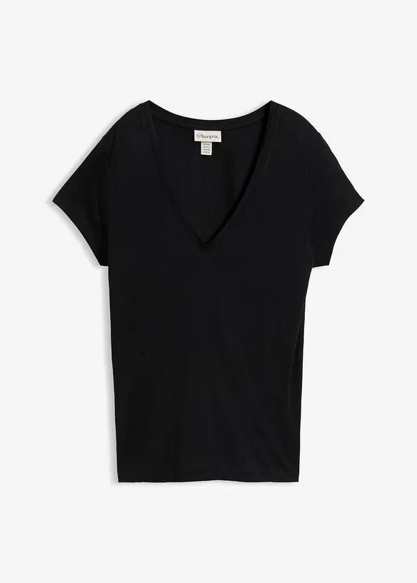 V-ringad topp i mjuk viskos, bonprix