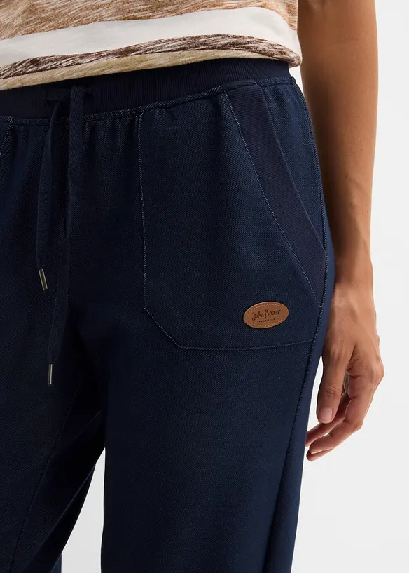 Trik&aring;byxa med jeanslook, 7/8-l&auml;ngd, bonprix