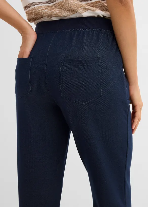 Trik&aring;byxa med jeanslook, 7/8-l&auml;ngd, bonprix