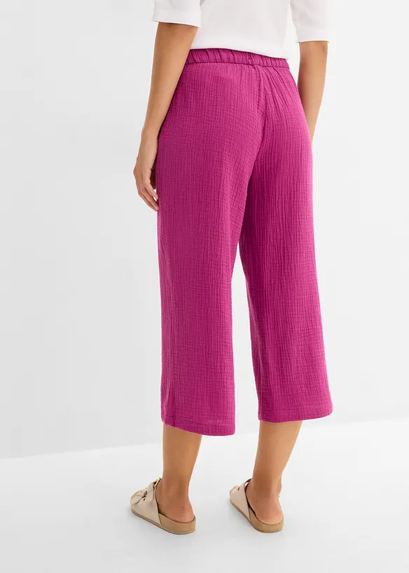 Marlenebyxa i bomullsmuslin, bonprix