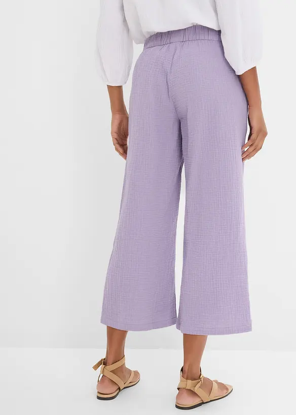 Marlenebyxa i bomullsmuslin, bonprix