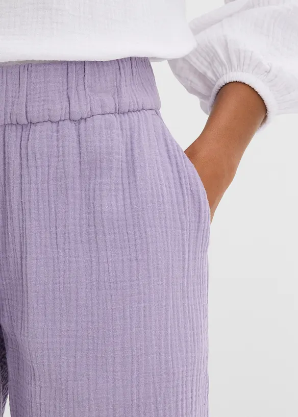Marlenebyxa i bomullsmuslin, bonprix
