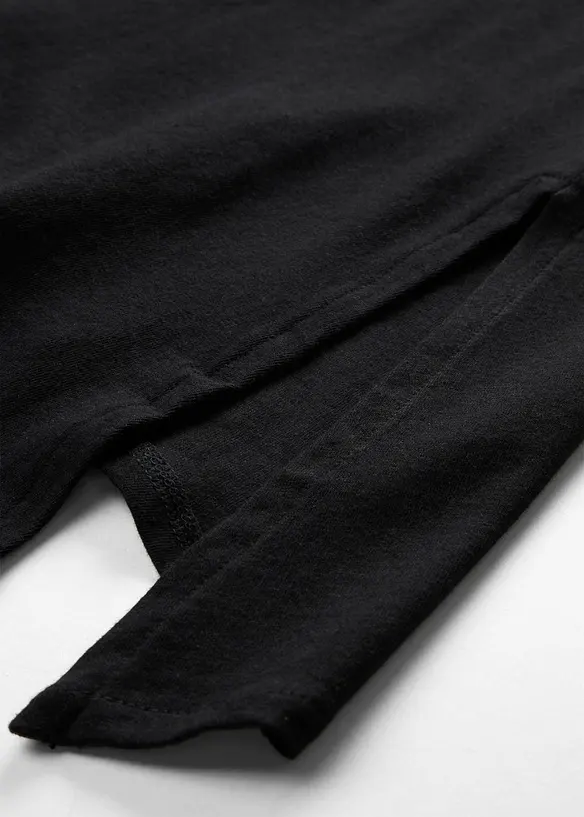 Asymmetrisk l&aring;ng topp i bomull och viskos, bonprix
