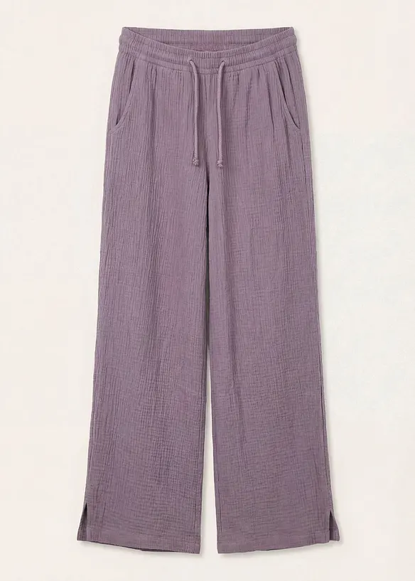 Palazzobyxa i luftig muslin, bonprix