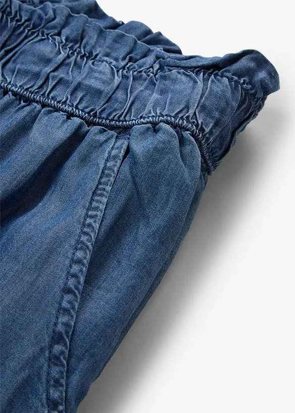 F&ouml;ljsamma palazzojeans med slits i sidan, 7/8-l&auml;ngd, bonprix