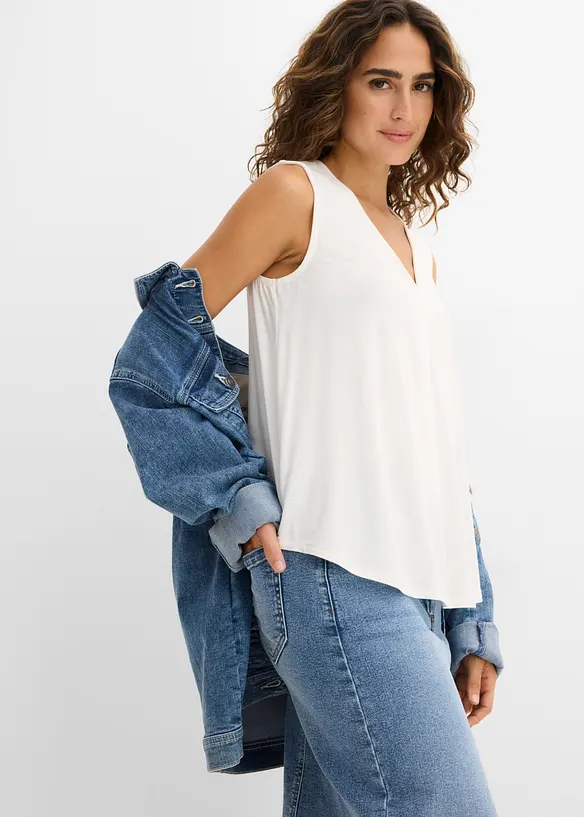 Linne i mjuk viskosmix, bonprix