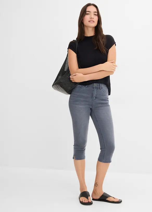Stretchiga caprijeans, bonprix