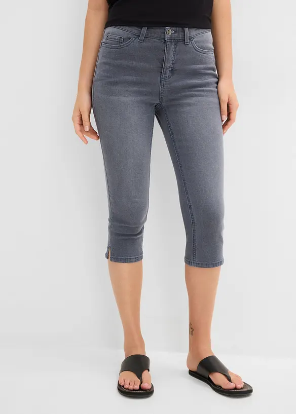 Stretchiga caprijeans, bonprix