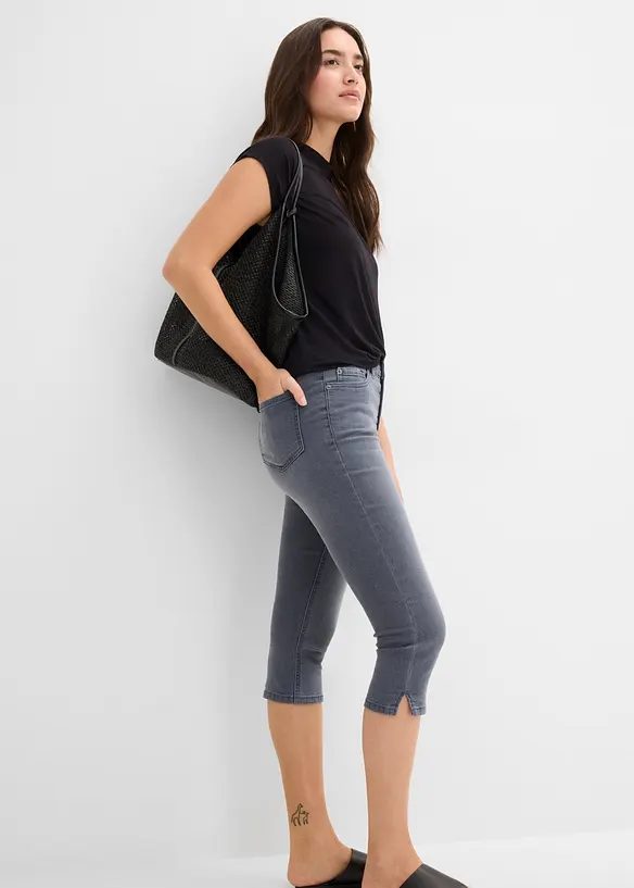 Stretchiga caprijeans, bonprix