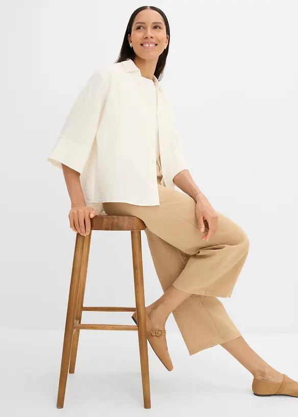 Oversizeblus i viskosmix, bonprix