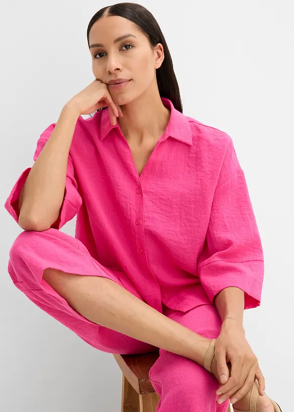 Oversizeblus i viskosmix, bonprix