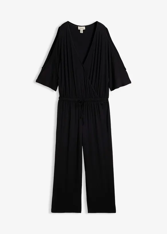 Jerseyjumpsuit i f&ouml;ljsam viskos, bonprix