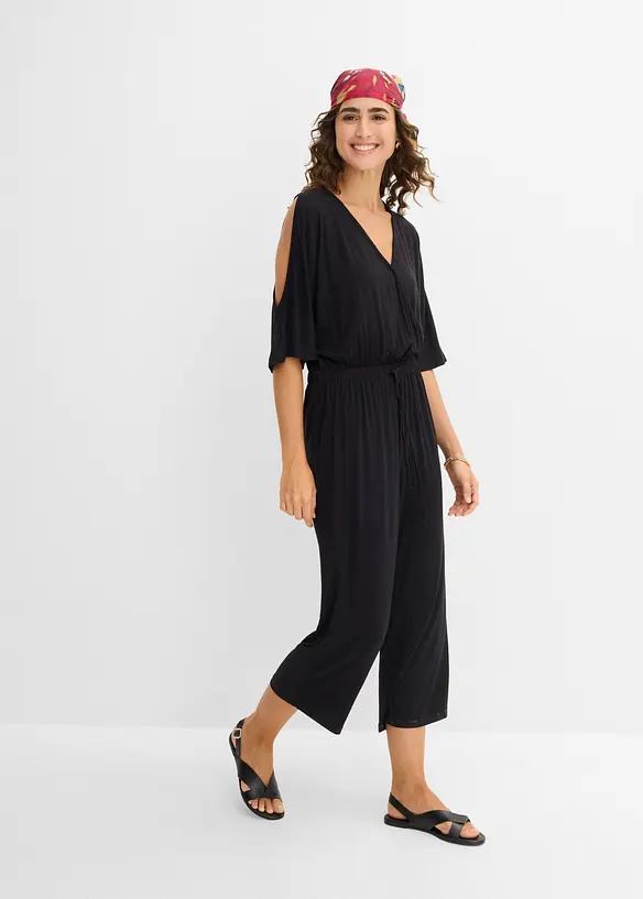 Jerseyjumpsuit i f&ouml;ljsam viskos, bonprix