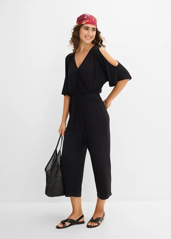 Jerseyjumpsuit i f&ouml;ljsam viskos, bonprix