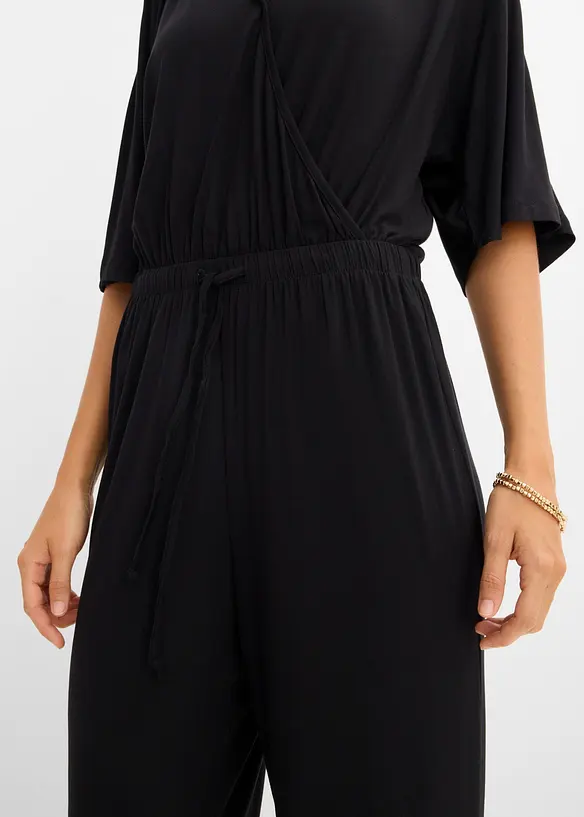 Jerseyjumpsuit i f&ouml;ljsam viskos, bonprix