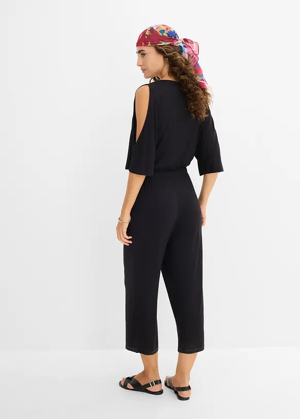 Jerseyjumpsuit i f&ouml;ljsam viskos, bonprix