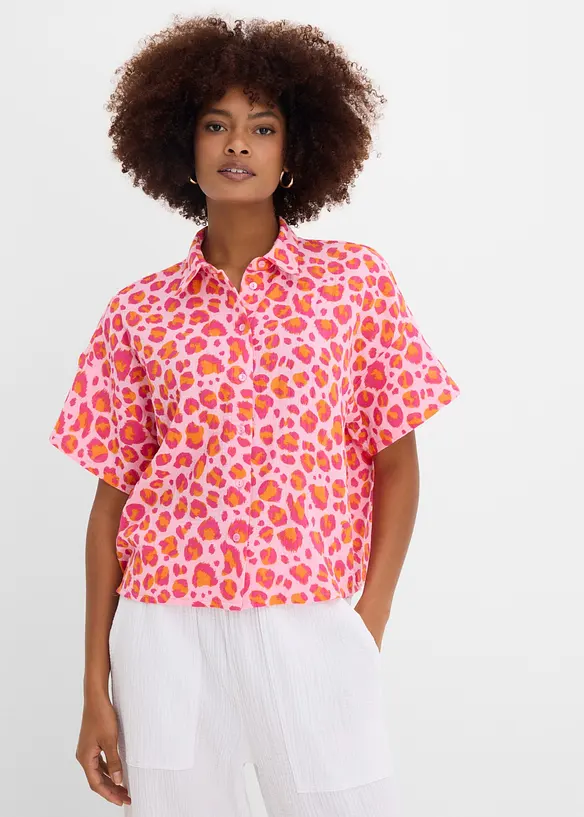 Blus i luftig muslin, bonprix