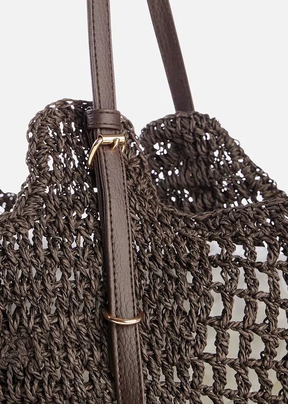 Shoppingv&auml;ska med halmlook och sp&auml;nne, bonprix
