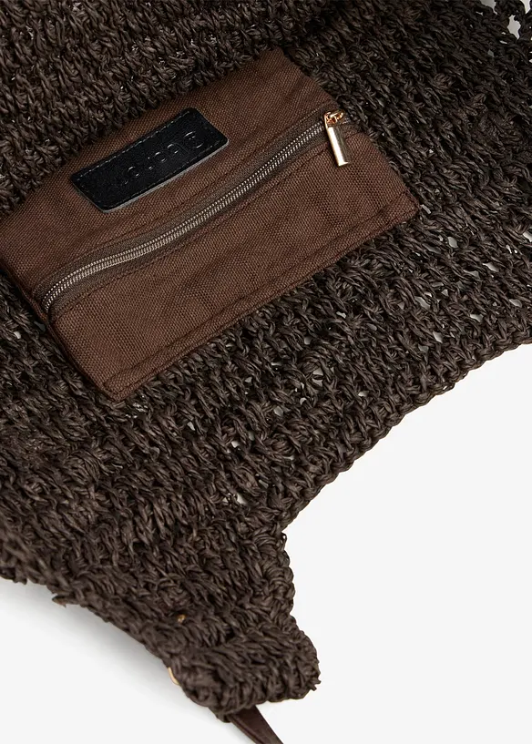 Shoppingv&auml;ska med halmlook och sp&auml;nne, bonprix
