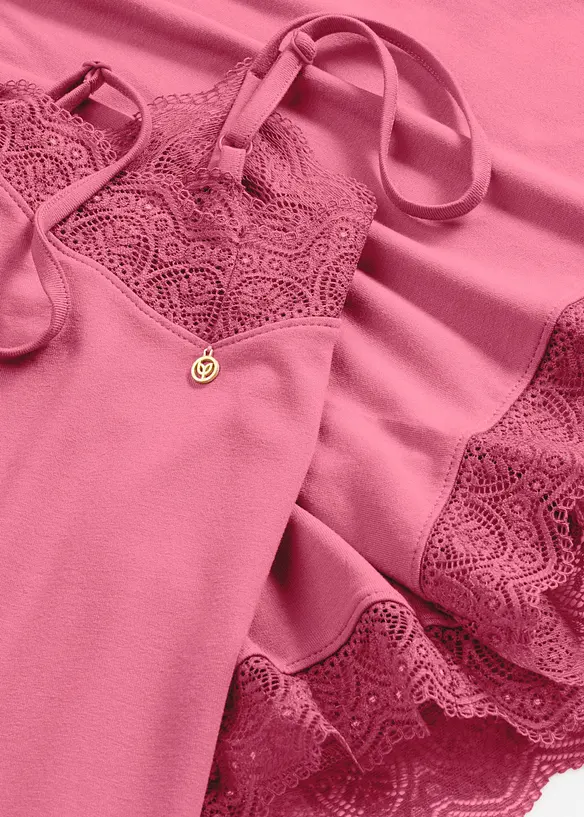 Pyjamas i viskos med shorts, bonprix